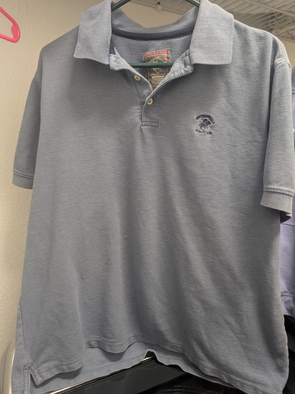 Beverly Hills Polo Club Men's Light Blue Polo Shirt